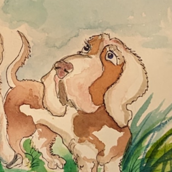 Hand signed original watercolor painting "New Colt" - Picture 6 of 7